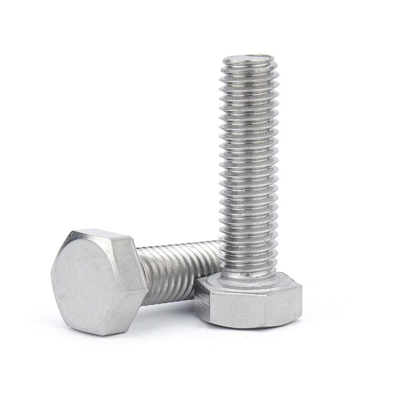 Instockbolts 5/16-18 × 1" Hex Head Screw Bolt, 304 Stainless Steel 18-8, Full Thread, Coarse Thread UNC, ASME B18.2.1, 25 Pcs-Pack - Image 1